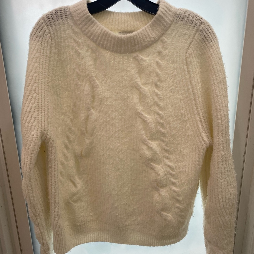 Topshop Cream Cable Knit Sweater